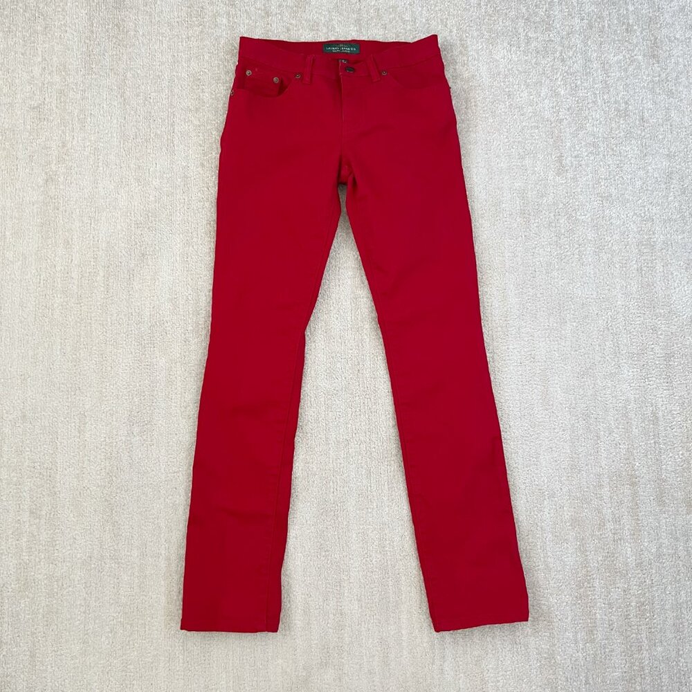 Lauren Ralph Lauren Modern Straight Red Jeans 2